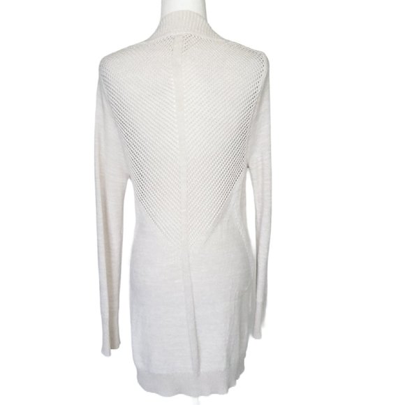 Roxy Beige Crochet Knit Open Front Cardigan Sz. M - Picture 2 of 10